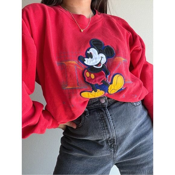 vintage 90s Genus red Disney Mickey Mouse crewneck sweatshirt - Picture 7 of 9